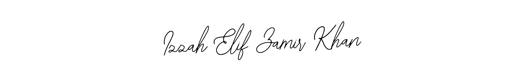 Make a beautiful signature design for name Izzah Elif Zamir Khan. With this signature (Bearetta-2O07w) style, you can create a handwritten signature for free. Izzah Elif Zamir Khan signature style 12 images and pictures png