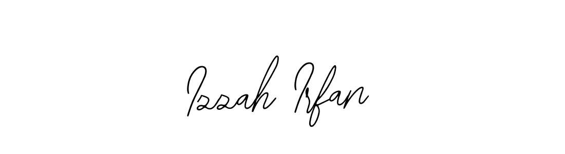 How to make Izzah Irfan name signature. Use Bearetta-2O07w style for creating short signs online. This is the latest handwritten sign. Izzah Irfan signature style 12 images and pictures png