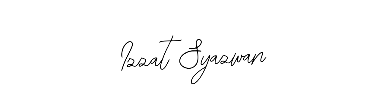 How to make Izzat Syazwan name signature. Use Bearetta-2O07w style for creating short signs online. This is the latest handwritten sign. Izzat Syazwan signature style 12 images and pictures png