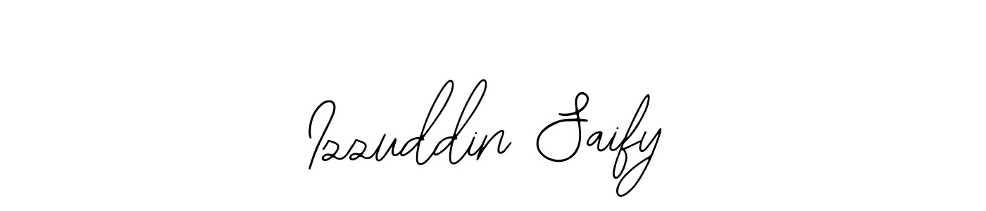 Also You can easily find your signature by using the search form. We will create Izzuddin Saify name handwritten signature images for you free of cost using Bearetta-2O07w sign style. Izzuddin Saify signature style 12 images and pictures png