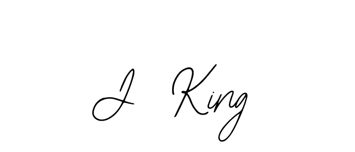How to make J  King name signature. Use Bearetta-2O07w style for creating short signs online. This is the latest handwritten sign. J  King signature style 12 images and pictures png