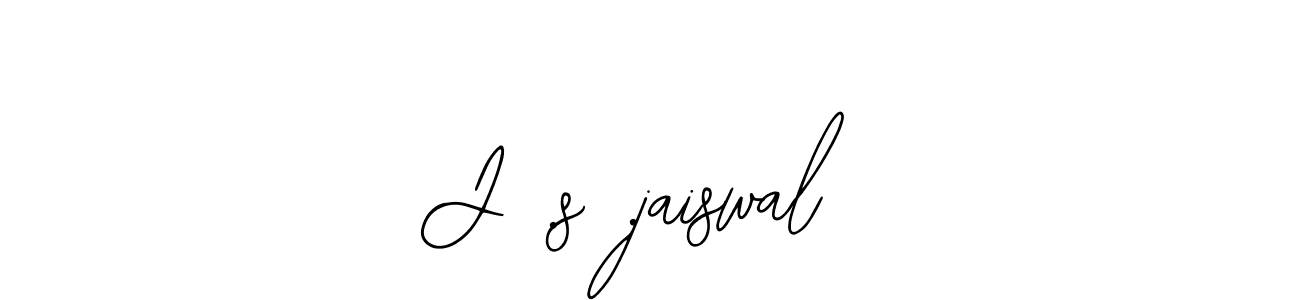 How to make J .s .jaiswal name signature. Use Bearetta-2O07w style for creating short signs online. This is the latest handwritten sign. J .s .jaiswal signature style 12 images and pictures png