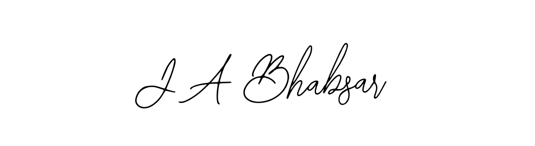 Create a beautiful signature design for name J A Bhabsar. With this signature (Bearetta-2O07w) fonts, you can make a handwritten signature for free. J A Bhabsar signature style 12 images and pictures png