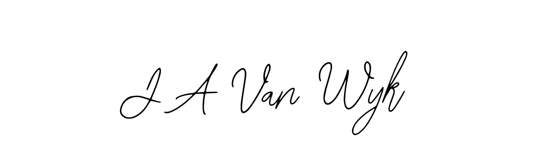 if you are searching for the best signature style for your name J A Van Wyk. so please give up your signature search. here we have designed multiple signature styles  using Bearetta-2O07w. J A Van Wyk signature style 12 images and pictures png