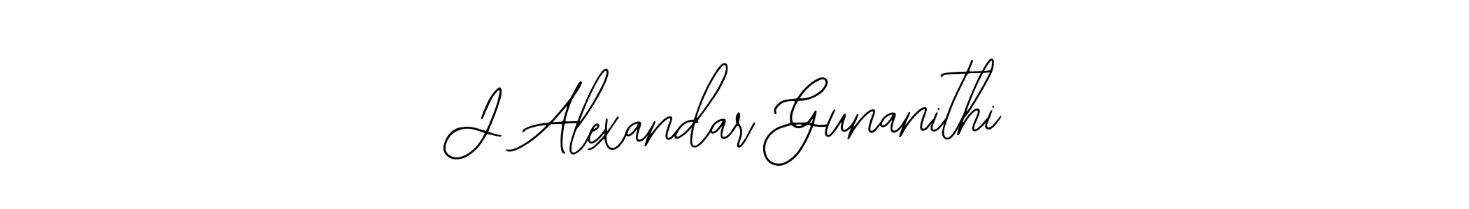 Also we have J Alexandar Gunanithi name is the best signature style. Create professional handwritten signature collection using Bearetta-2O07w autograph style. J Alexandar Gunanithi signature style 12 images and pictures png