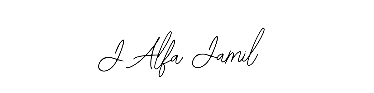 Use a signature maker to create a handwritten signature online. With this signature software, you can design (Bearetta-2O07w) your own signature for name J Alfa Jamil. J Alfa Jamil signature style 12 images and pictures png