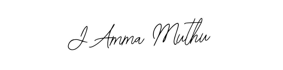 How to make J Amma Muthu name signature. Use Bearetta-2O07w style for creating short signs online. This is the latest handwritten sign. J Amma Muthu signature style 12 images and pictures png