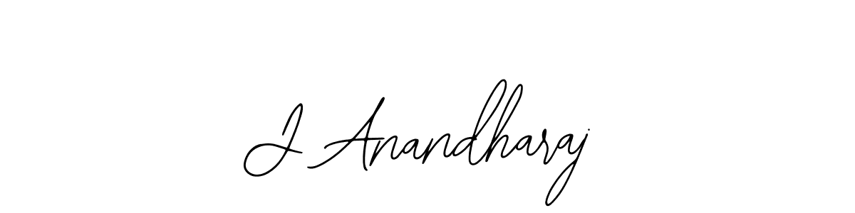 Use a signature maker to create a handwritten signature online. With this signature software, you can design (Bearetta-2O07w) your own signature for name J Anandharaj. J Anandharaj signature style 12 images and pictures png