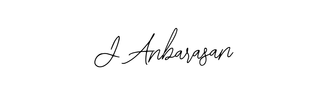 How to make J Anbarasan name signature. Use Bearetta-2O07w style for creating short signs online. This is the latest handwritten sign. J Anbarasan signature style 12 images and pictures png