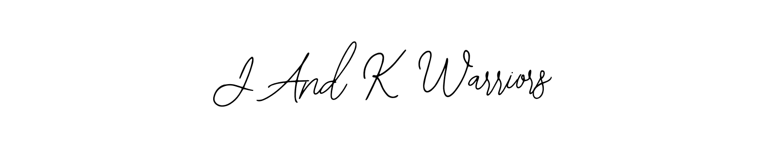 How to make J And K Warriors name signature. Use Bearetta-2O07w style for creating short signs online. This is the latest handwritten sign. J And K Warriors signature style 12 images and pictures png