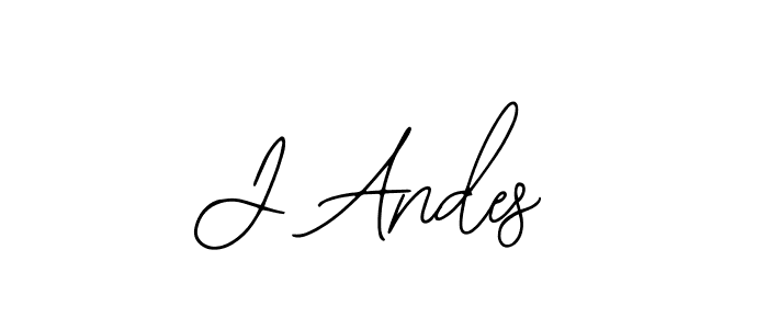 How to make J Andes name signature. Use Bearetta-2O07w style for creating short signs online. This is the latest handwritten sign. J Andes signature style 12 images and pictures png