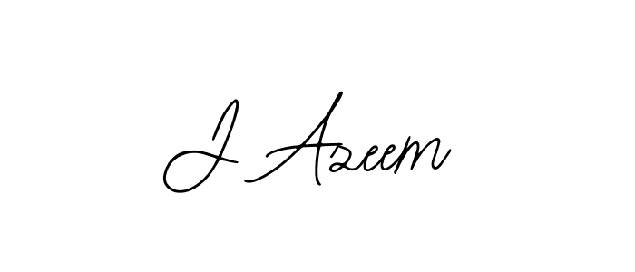 Make a beautiful signature design for name J Azeem. With this signature (Bearetta-2O07w) style, you can create a handwritten signature for free. J Azeem signature style 12 images and pictures png