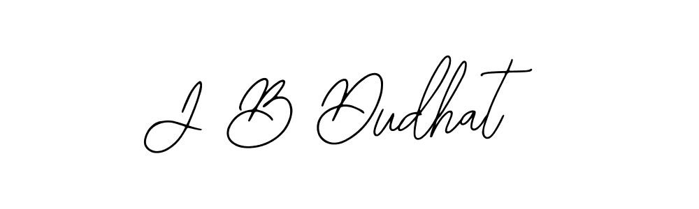Create a beautiful signature design for name J B Dudhat. With this signature (Bearetta-2O07w) fonts, you can make a handwritten signature for free. J B Dudhat signature style 12 images and pictures png
