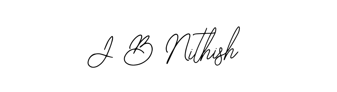 The best way (Bearetta-2O07w) to make a short signature is to pick only two or three words in your name. The name J B Nithish include a total of six letters. For converting this name. J B Nithish signature style 12 images and pictures png