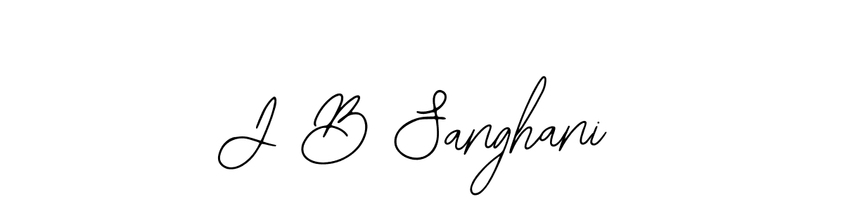 You should practise on your own different ways (Bearetta-2O07w) to write your name (J B Sanghani) in signature. don't let someone else do it for you. J B Sanghani signature style 12 images and pictures png