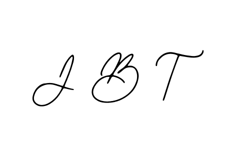 How to make J B T name signature. Use Bearetta-2O07w style for creating short signs online. This is the latest handwritten sign. J B T signature style 12 images and pictures png