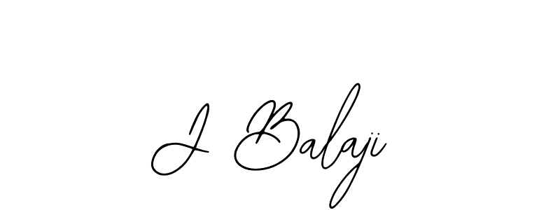 How to make J Balaji name signature. Use Bearetta-2O07w style for creating short signs online. This is the latest handwritten sign. J Balaji signature style 12 images and pictures png