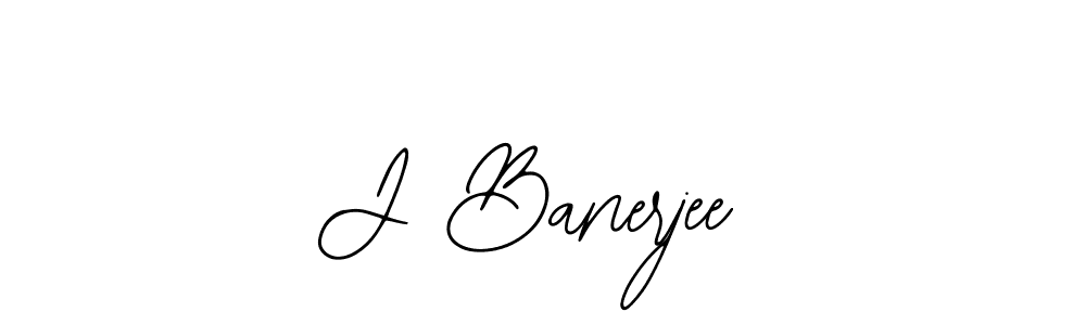 You should practise on your own different ways (Bearetta-2O07w) to write your name (J Banerjee) in signature. don't let someone else do it for you. J Banerjee signature style 12 images and pictures png