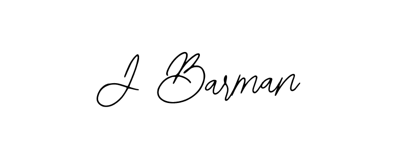 How to make J Barman name signature. Use Bearetta-2O07w style for creating short signs online. This is the latest handwritten sign. J Barman signature style 12 images and pictures png