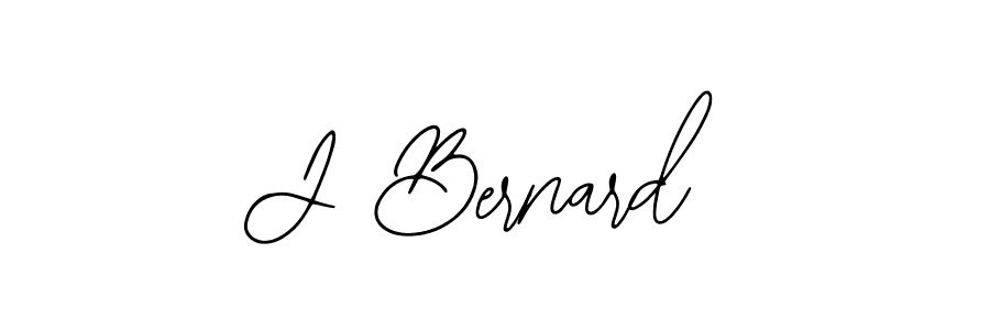 You should practise on your own different ways (Bearetta-2O07w) to write your name (J Bernard) in signature. don't let someone else do it for you. J Bernard signature style 12 images and pictures png