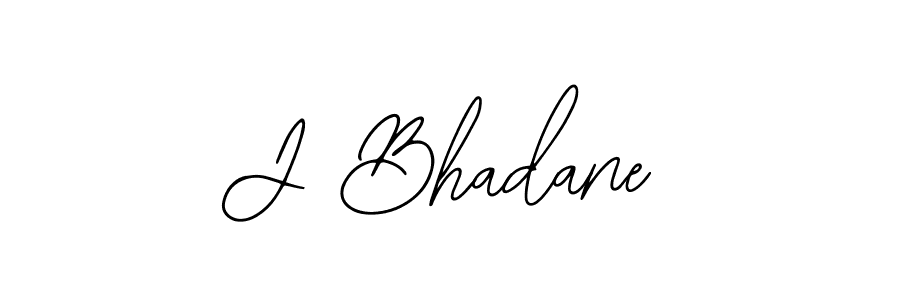 You should practise on your own different ways (Bearetta-2O07w) to write your name (J Bhadane) in signature. don't let someone else do it for you. J Bhadane signature style 12 images and pictures png