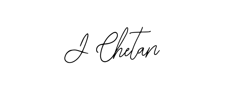 How to make J Chetan name signature. Use Bearetta-2O07w style for creating short signs online. This is the latest handwritten sign. J Chetan signature style 12 images and pictures png