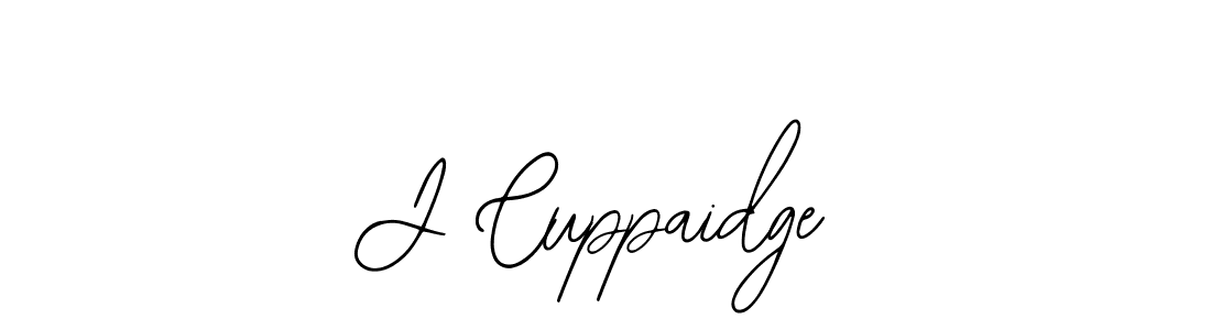 How to make J Cuppaidge name signature. Use Bearetta-2O07w style for creating short signs online. This is the latest handwritten sign. J Cuppaidge signature style 12 images and pictures png