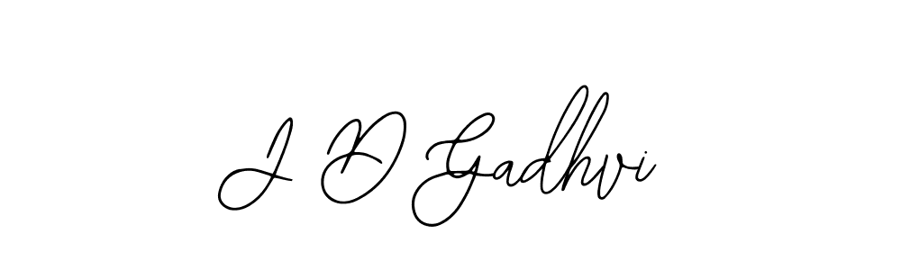 You should practise on your own different ways (Bearetta-2O07w) to write your name (J D Gadhvi) in signature. don't let someone else do it for you. J D Gadhvi signature style 12 images and pictures png