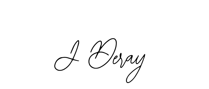 You should practise on your own different ways (Bearetta-2O07w) to write your name (J Deray) in signature. don't let someone else do it for you. J Deray signature style 12 images and pictures png