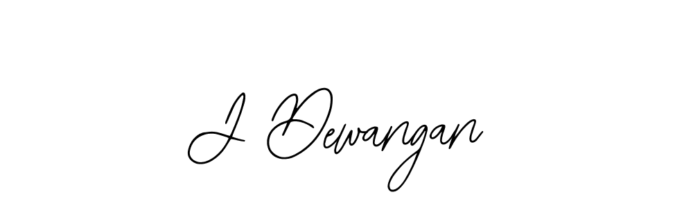 Design your own signature with our free online signature maker. With this signature software, you can create a handwritten (Bearetta-2O07w) signature for name J Dewangan. J Dewangan signature style 12 images and pictures png