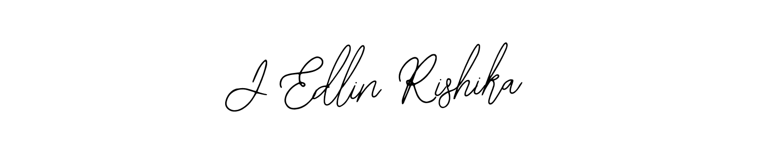 if you are searching for the best signature style for your name J Edlin Rishika. so please give up your signature search. here we have designed multiple signature styles  using Bearetta-2O07w. J Edlin Rishika signature style 12 images and pictures png