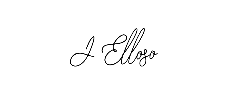 How to make J Elloso name signature. Use Bearetta-2O07w style for creating short signs online. This is the latest handwritten sign. J Elloso signature style 12 images and pictures png