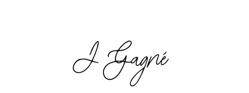 How to make J Gagné name signature. Use Bearetta-2O07w style for creating short signs online. This is the latest handwritten sign. J Gagné signature style 12 images and pictures png