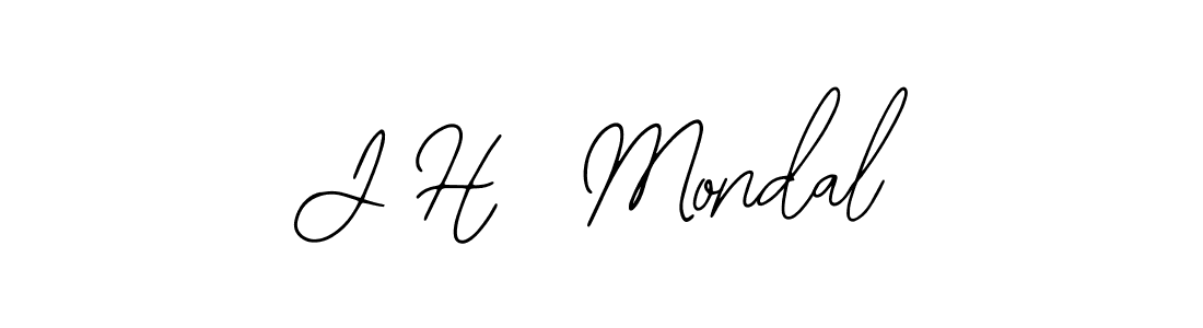 How to Draw J H  Mondal signature style? Bearetta-2O07w is a latest design signature styles for name J H  Mondal. J H  Mondal signature style 12 images and pictures png