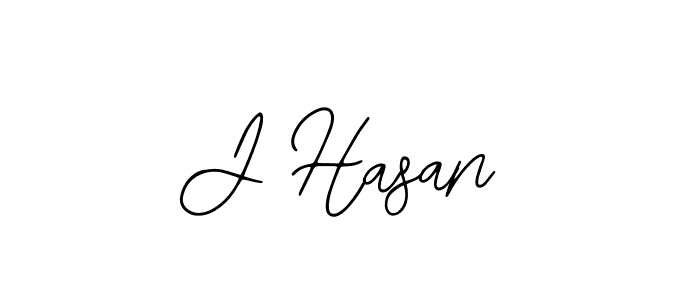Design your own signature with our free online signature maker. With this signature software, you can create a handwritten (Bearetta-2O07w) signature for name J Hasan. J Hasan signature style 12 images and pictures png
