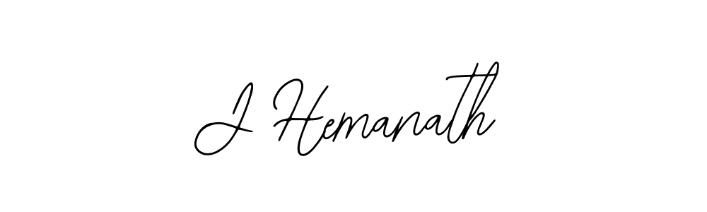 Design your own signature with our free online signature maker. With this signature software, you can create a handwritten (Bearetta-2O07w) signature for name J Hemanath. J Hemanath signature style 12 images and pictures png