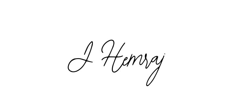 Use a signature maker to create a handwritten signature online. With this signature software, you can design (Bearetta-2O07w) your own signature for name J Hemraj. J Hemraj signature style 12 images and pictures png