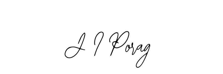 Use a signature maker to create a handwritten signature online. With this signature software, you can design (Bearetta-2O07w) your own signature for name J I Porag. J I Porag signature style 12 images and pictures png