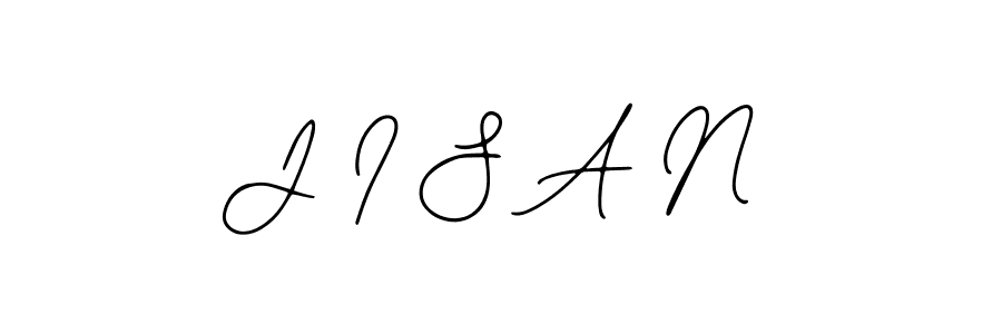 Make a beautiful signature design for name J I S A N. With this signature (Bearetta-2O07w) style, you can create a handwritten signature for free. J I S A N signature style 12 images and pictures png