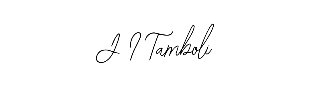 The best way (Bearetta-2O07w) to make a short signature is to pick only two or three words in your name. The name J I Tamboli include a total of six letters. For converting this name. J I Tamboli signature style 12 images and pictures png