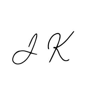You should practise on your own different ways (Bearetta-2O07w) to write your name (J K) in signature. don't let someone else do it for you. J K signature style 12 images and pictures png