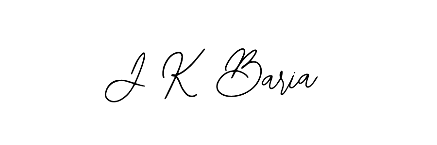 How to make J K Baria name signature. Use Bearetta-2O07w style for creating short signs online. This is the latest handwritten sign. J K Baria signature style 12 images and pictures png
