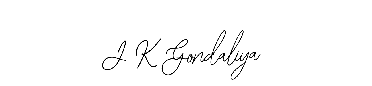 Also we have J K Gondaliya name is the best signature style. Create professional handwritten signature collection using Bearetta-2O07w autograph style. J K Gondaliya signature style 12 images and pictures png