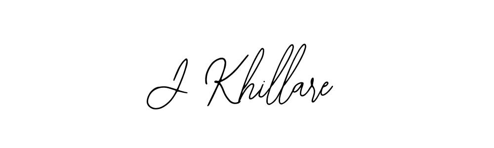 How to make J Khillare signature? Bearetta-2O07w is a professional autograph style. Create handwritten signature for J Khillare name. J Khillare signature style 12 images and pictures png