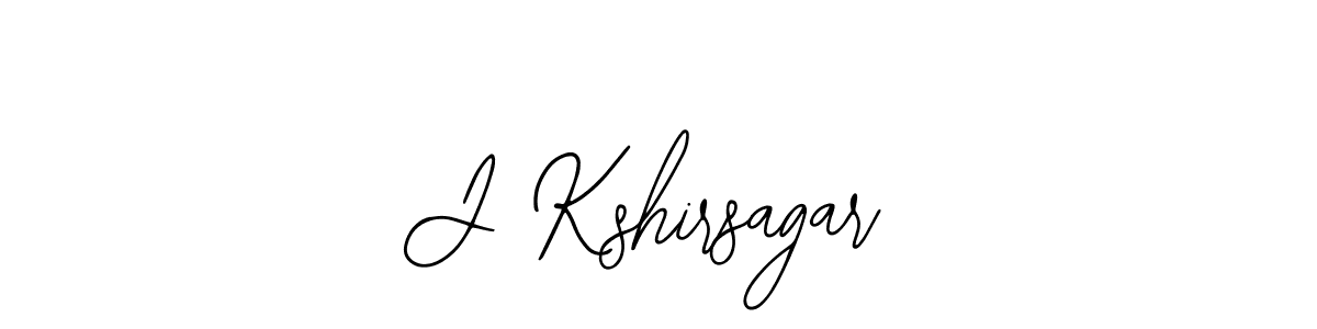 How to make J Kshirsagar name signature. Use Bearetta-2O07w style for creating short signs online. This is the latest handwritten sign. J Kshirsagar signature style 12 images and pictures png