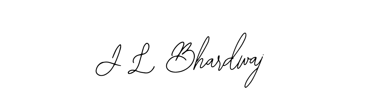 Use a signature maker to create a handwritten signature online. With this signature software, you can design (Bearetta-2O07w) your own signature for name J L Bhardwaj. J L Bhardwaj signature style 12 images and pictures png