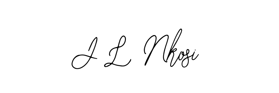 You should practise on your own different ways (Bearetta-2O07w) to write your name (J L Nkosi) in signature. don't let someone else do it for you. J L Nkosi signature style 12 images and pictures png