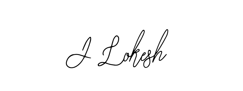 You should practise on your own different ways (Bearetta-2O07w) to write your name (J Lokesh) in signature. don't let someone else do it for you. J Lokesh signature style 12 images and pictures png