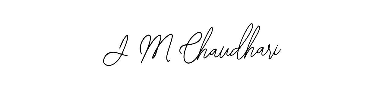 How to make J M Chaudhari name signature. Use Bearetta-2O07w style for creating short signs online. This is the latest handwritten sign. J M Chaudhari signature style 12 images and pictures png