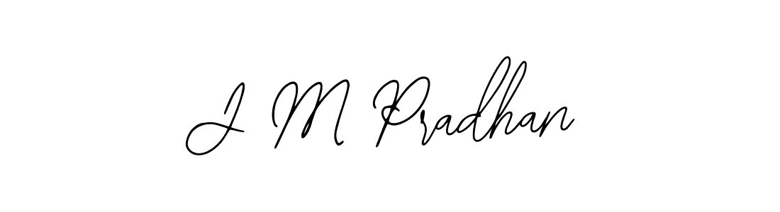 How to make J M Pradhan name signature. Use Bearetta-2O07w style for creating short signs online. This is the latest handwritten sign. J M Pradhan signature style 12 images and pictures png